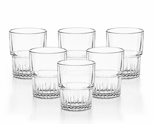 6 x Duralex Empilable Glass Tumblers 20cl/6¾oz Water Juice Drink Stackable Glass
