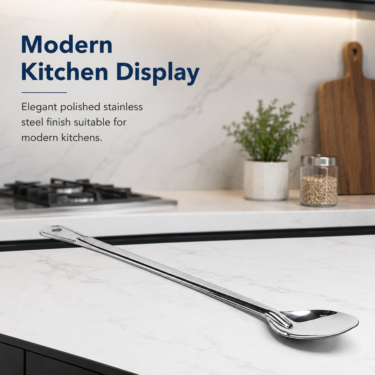 Stainless Steel Long Handle Cooking Spoon 53cm Catering Biryani Serving Ladle