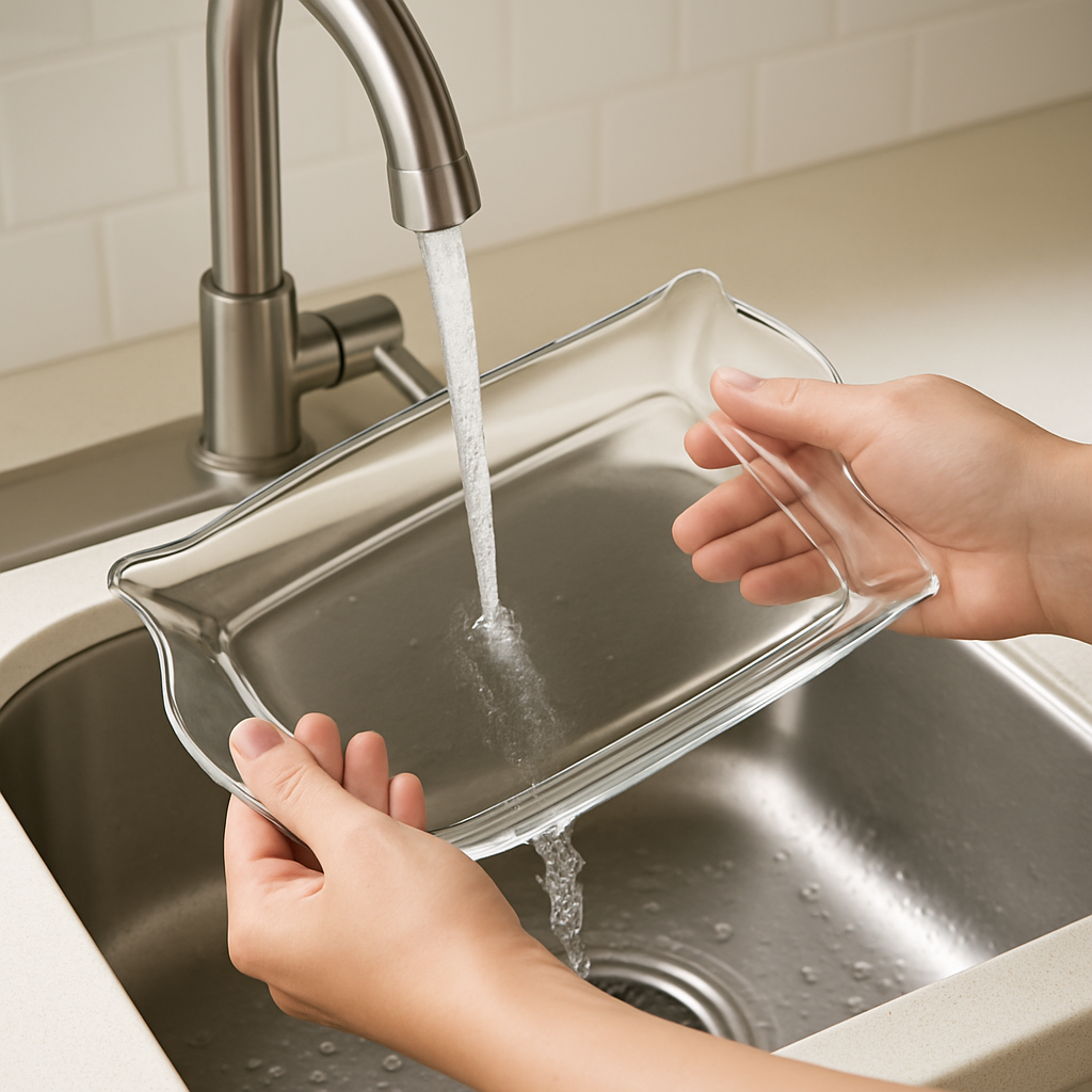 Rectangular Glass Serving Tray 34x22cm Clear Platter for Cakes Snacks Fruits