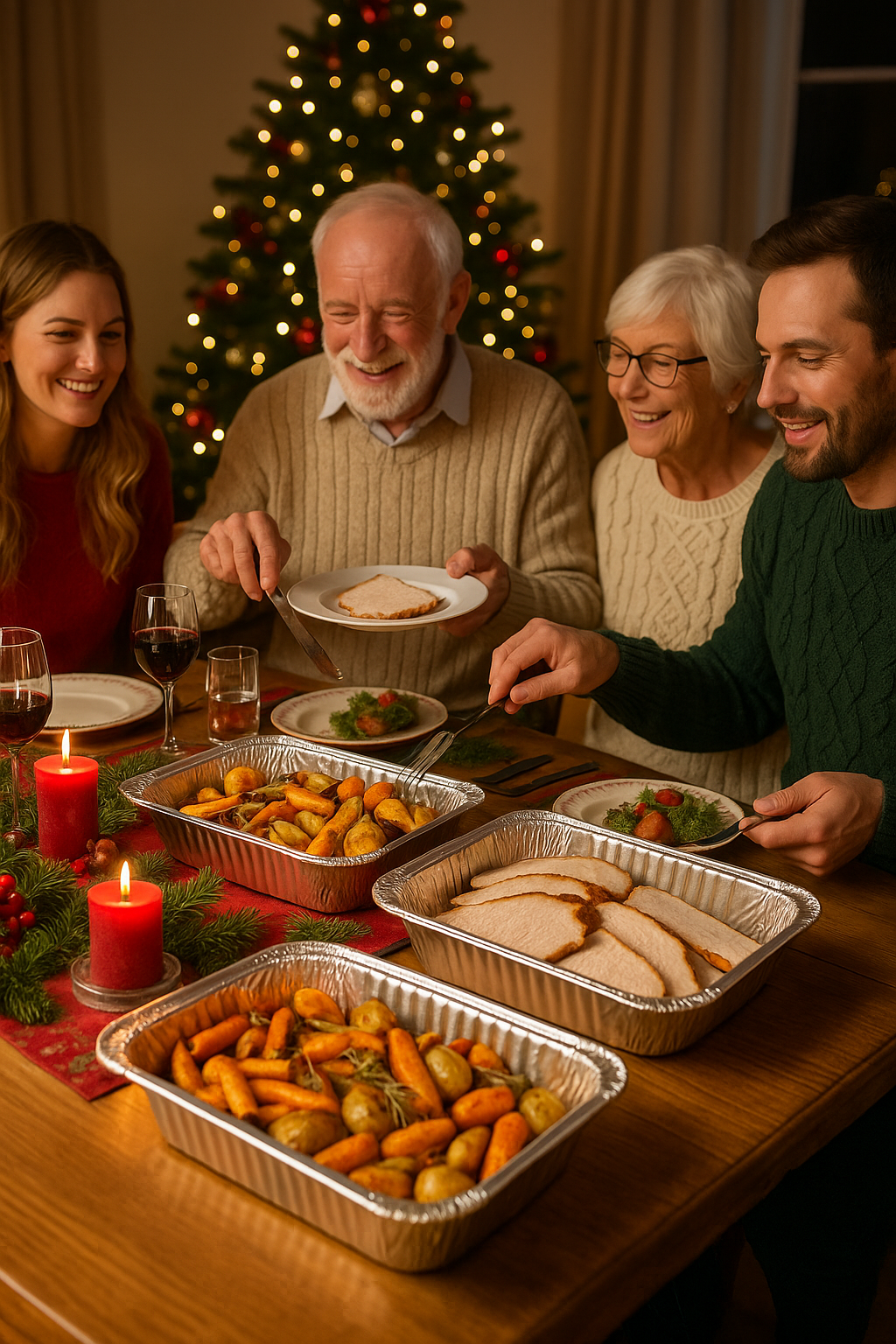 5 x Foil Dish Medium Gastro 52x32.5x5.5cm 6L Aluminium Catering Trays BBQ Baking