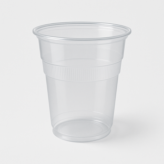 25 x Plastic Juice Tumblers 250ml Clear Reusable Cups Strong Durable Drinkware