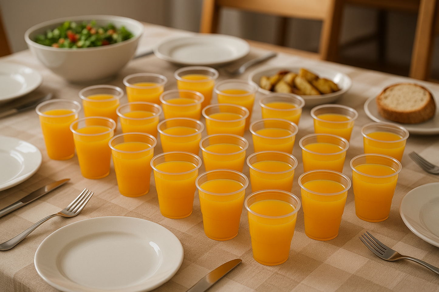 25 x Clear Plastic Juice Tumblers 250ml Reusable Strong Cups for Parties BBQs