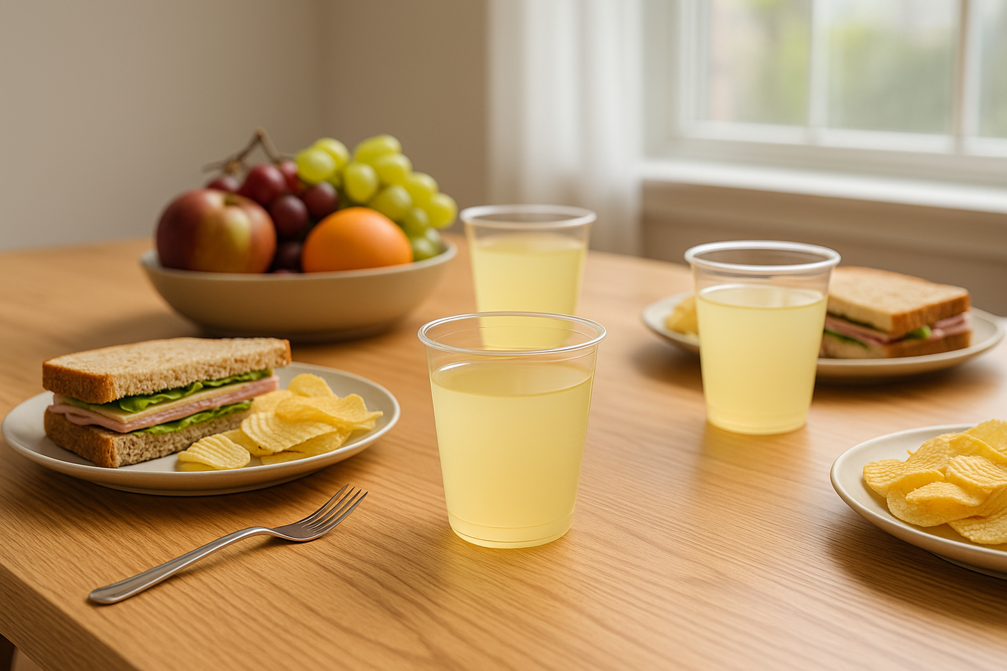 25 x Plastic Juice Tumblers 250ml Clear Reusable Cups Strong Durable Drinkware