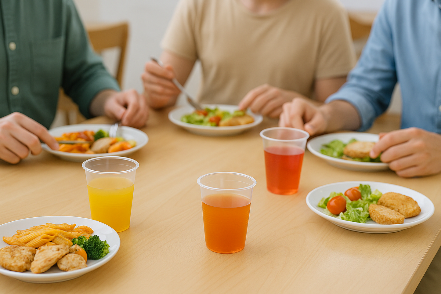 100 x Clear Plastic Cups 180ml/6oz Reusable Disposable Party Drink Glasses