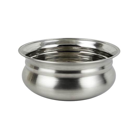Stainless Steel Serving Bowl 13.5cm Traditional Handi Style Tableware for Dining