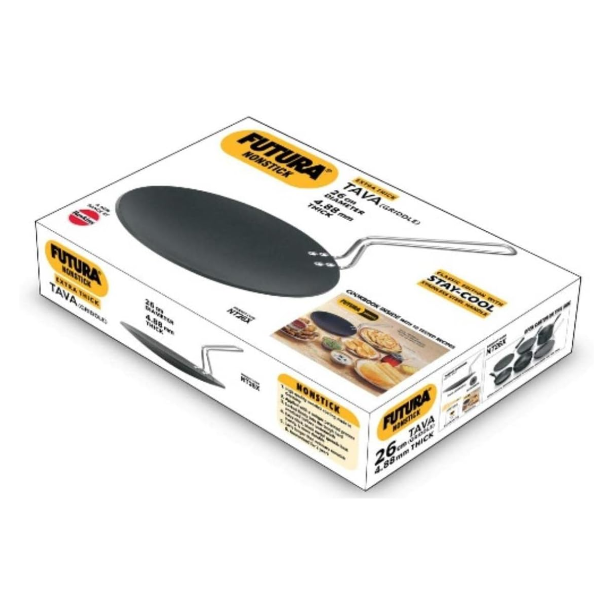 Hawkins Futura Non-Stick Concave Tava Griddle – 10-Inch (26 cm)