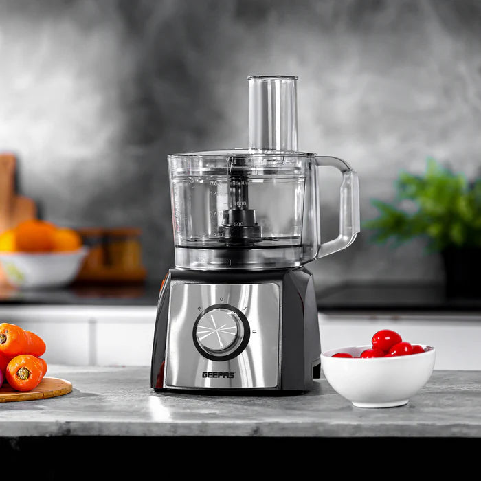 Geepas 6-In-1 Multi-Functional Food Processor, Blender and Grinder - 1200W