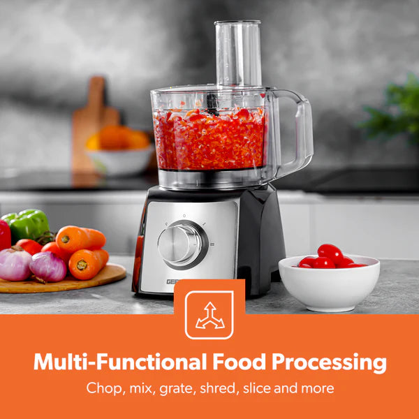 Geepas 6-In-1 Multi-Functional Food Processor, Blender and Grinder - 1200W