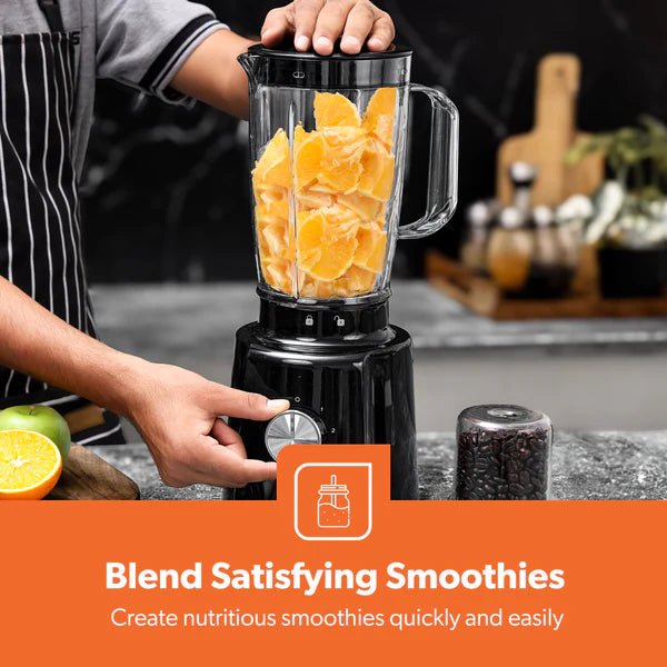 Geepas 2-In-1 High-Speed 1.6L Jug Blender and Smoothie Maker