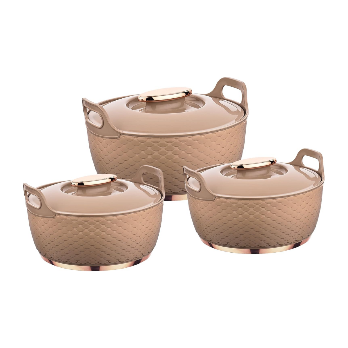 Asian Majestic Gold Stainless Steel Insulated Hotpot – 2500ML, 3500ML, 5000ML (Rose)