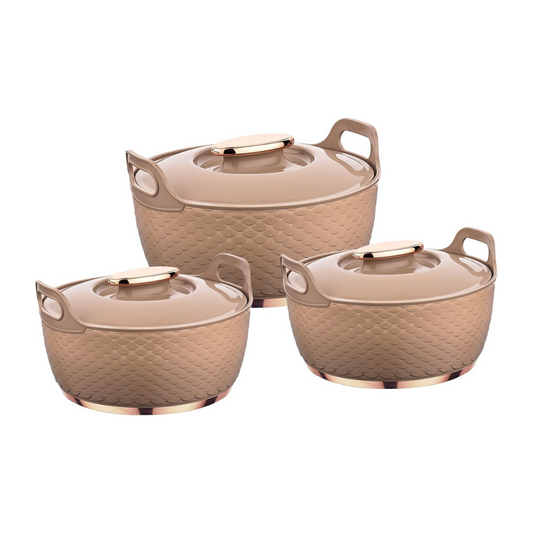 Asian Majestic Gold Stainless Steel Insulated Hotpot – 2500ML, 3500ML, 5000ML (Rose)