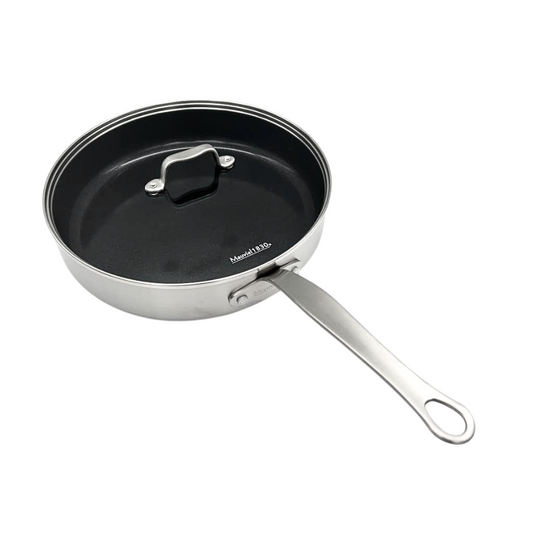 Mauviel 1830 28cm/3.5L Skillets with Glass Lid Saute Pot/Pan with Long Handle