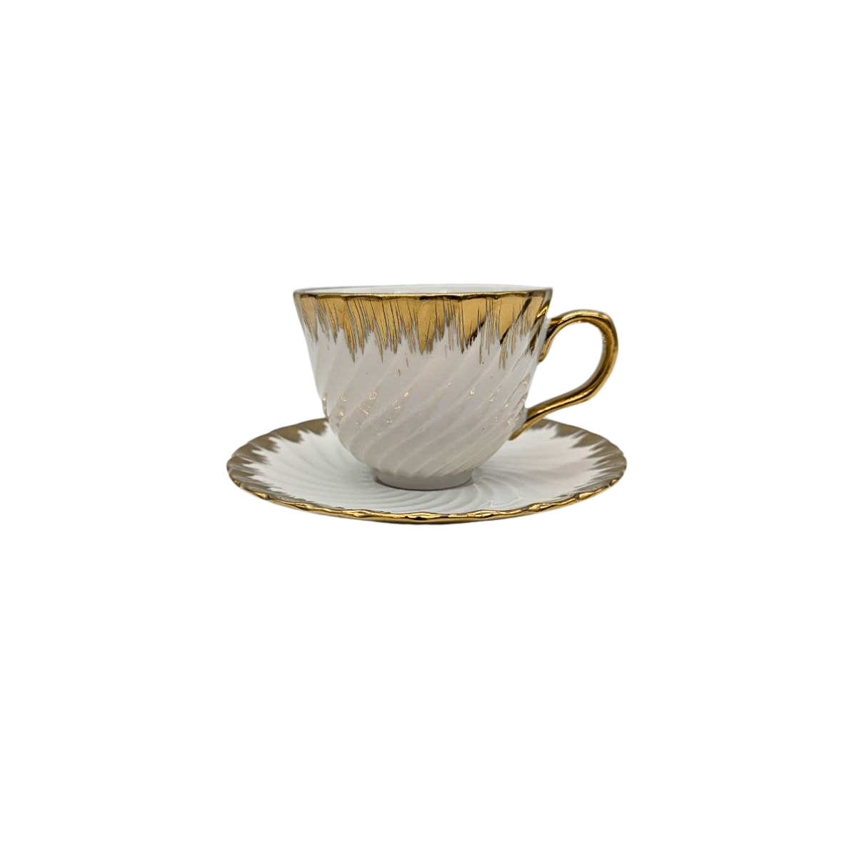 Luxurious 12-Piece Cup and Saucer Set