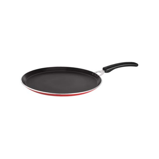 Premier Supreme Non-Stick Rimmed Chapati Tawa Pan – 24cm, Black/Red