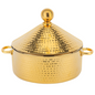 Royalford 3L Stainless Steel Serving Dish and Food Warmer/Hot Pot with Cornetto Gold Finish