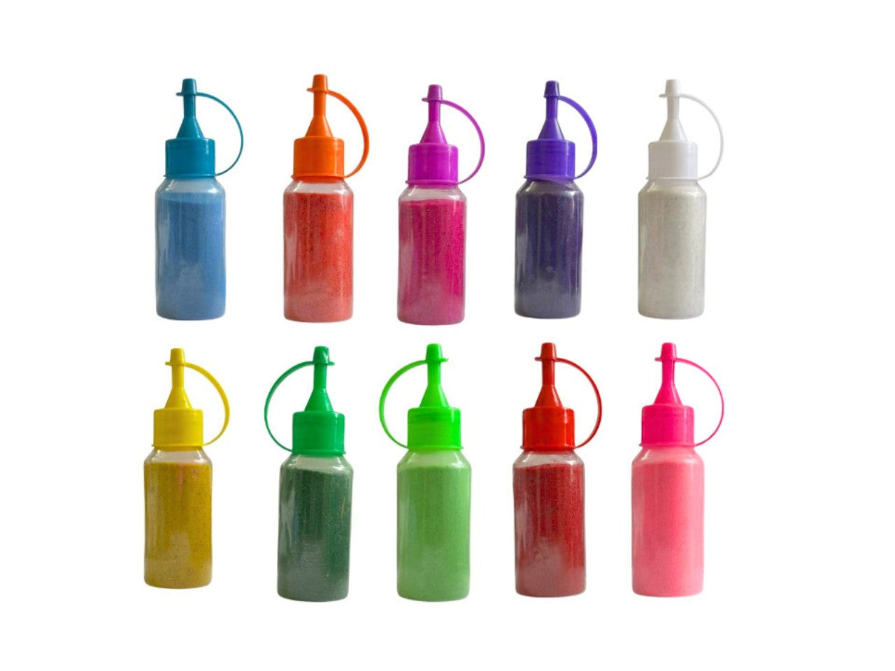 10 x Rangoli Colour Bottles Set – Multicolour Fine Powder Art Kit for Diwali, Holi, Craft & Festival Decoration – Light Pink, Purple, Red, White, Green, Lime Parrot Green, Yellow, Burnt Orange, Light Blue, Cerise Fuchsia Pink