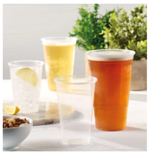 12 x Clear Plastic Pint Tumblers 560ml Reusable Shatterproof Cups for Parties
