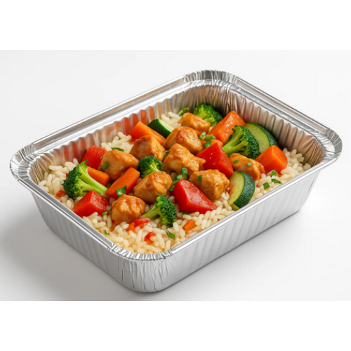 2 x Square Foil Dish Half Gastro 33x26x5.5cm 3L Aluminium Catering Trays Baking