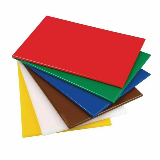Professional Large Chopping Board – 45 x 30cm Plastic Catering Food Prep Cutting Board | Colour Coded | Lightweight, Dishwasher Safe, Non-Slip, Durable