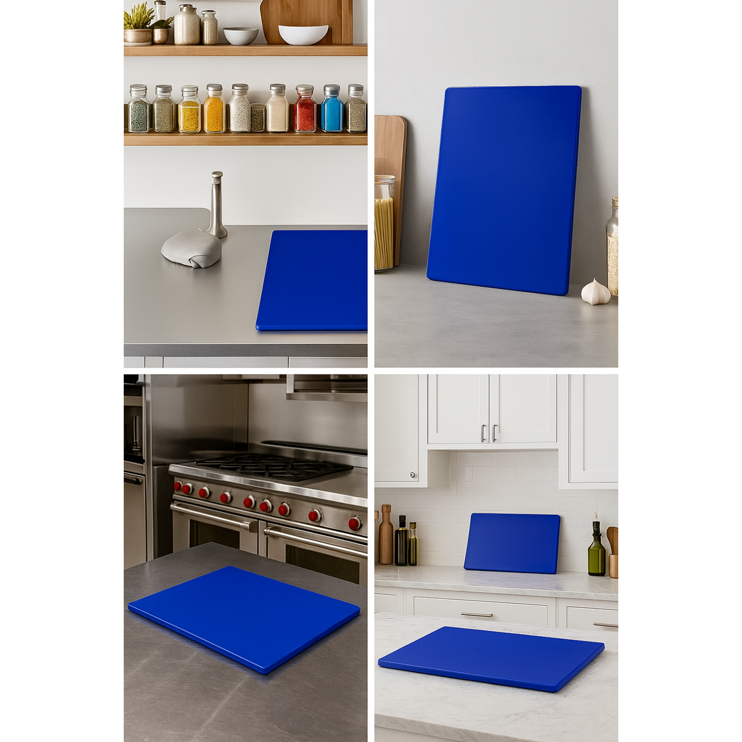 Professional Large Chopping Board – 45 x 30cm Plastic Catering Food Prep Cutting Board | Colour Coded | Lightweight, Dishwasher Safe, Non-Slip, Durable