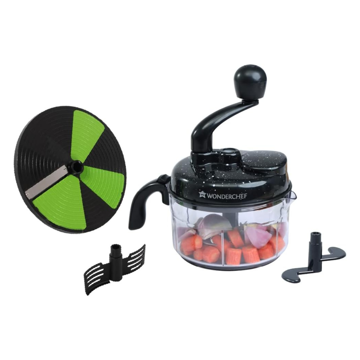 Wonder Chef Turbo Chopper, Food Processor, Plastic, Black