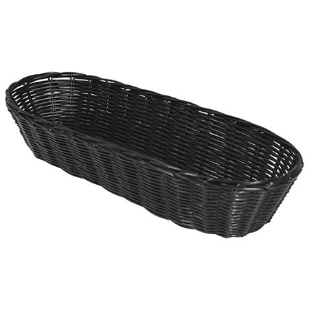 Rattan Loaf Basket 15X38cm /15X6" Black