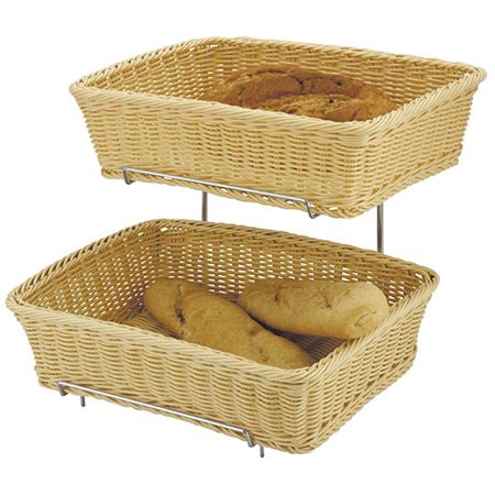 Polyrattan Basket Heavy Duty 2pc 36X27X9cm