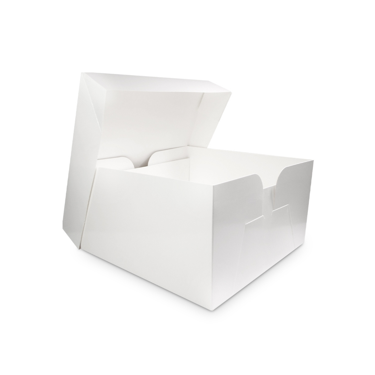 White Cake Box with Round silver Thick 12" Cake Drum Base