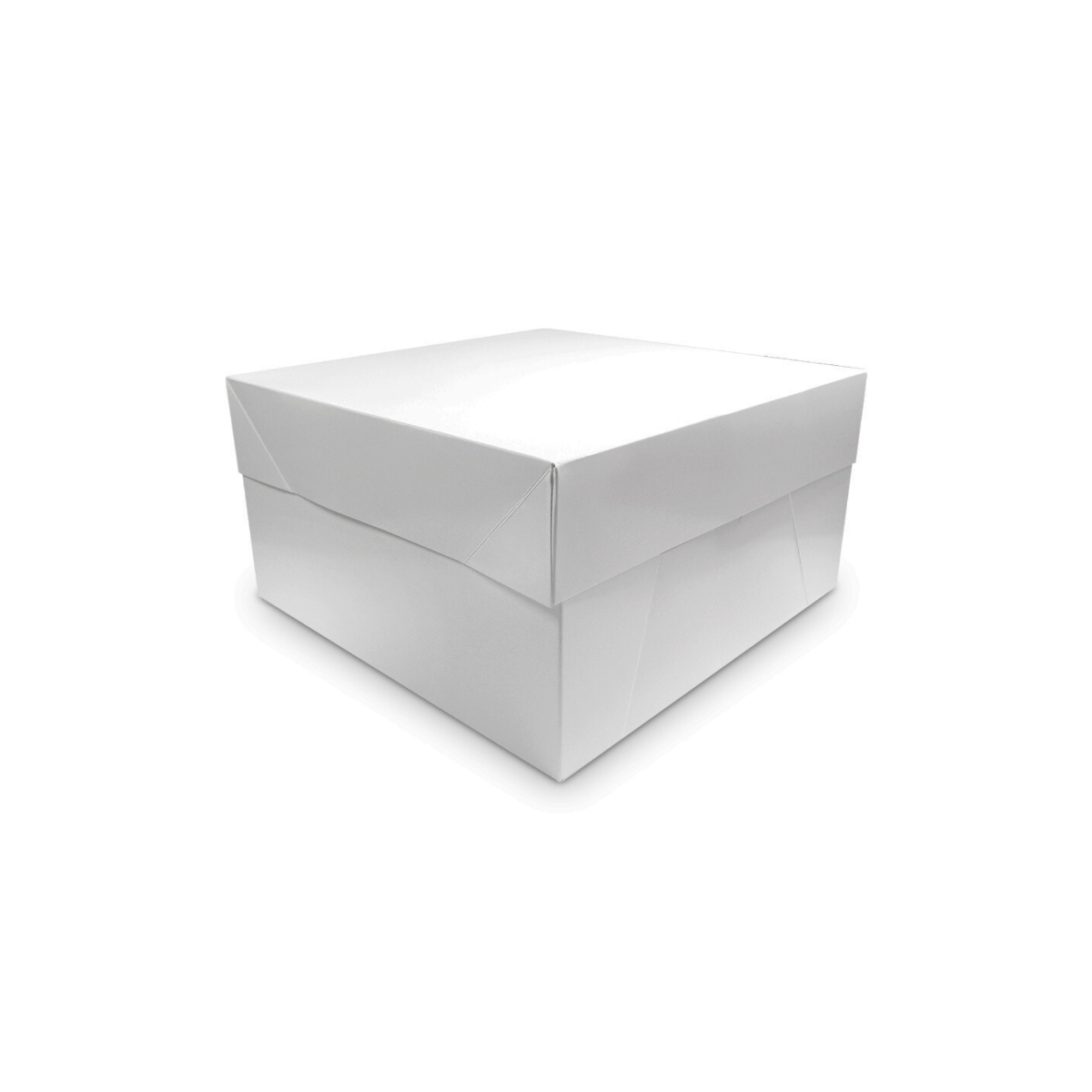 White Cake Box with Round silver Thick 12" Cake Drum Base