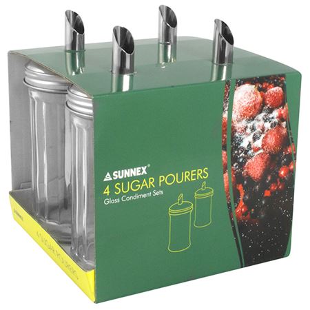 Glass Sugar Pourers 4 Pack700ml / 24.5fl.oz