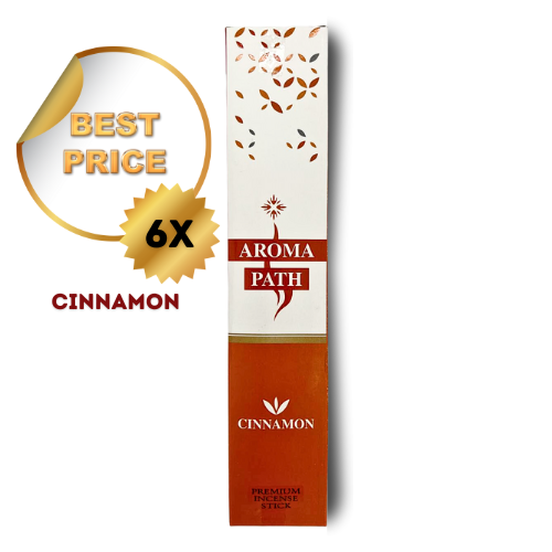 Aroma Path Pack of 6 Incense Sticks/Agarbati Cinnamon