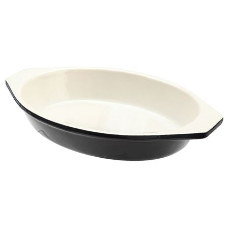 Black Cast Iron Oval Dish 20cm