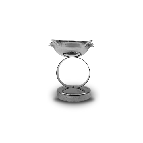 Stainless Steel Diya Stand with Ring Base for Pooja