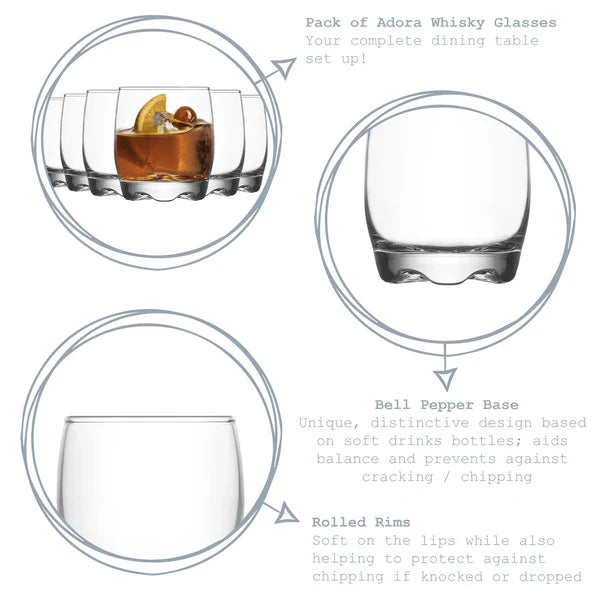 LAV Adora 290ml Tumbler Glasses - Set of 3