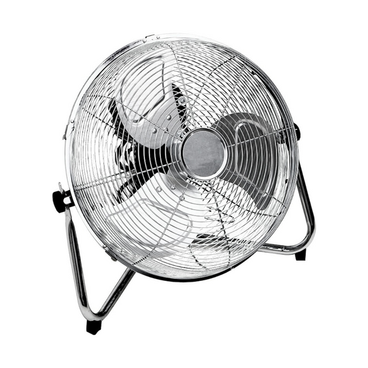 Elpine Chrome High-Velocity Industrial Floor Fan - 3 Speed, Free Standing