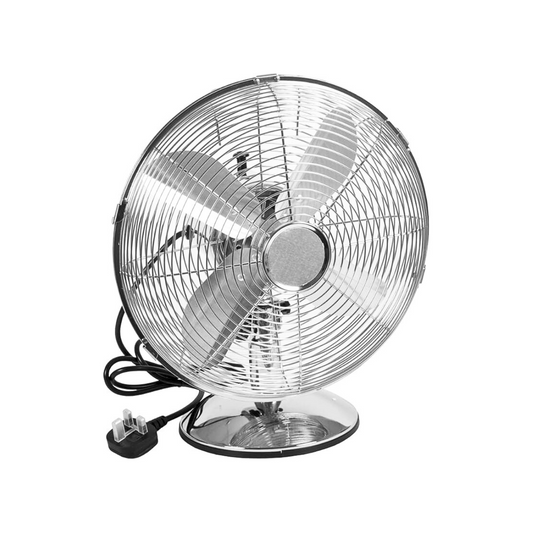 Elpine Retro Stainless Steel 12" Desk Fan