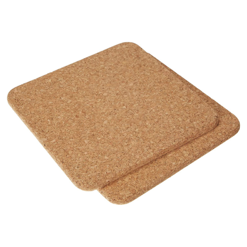 Apollo Set of 2 Square Cork pot Stand in 19.5cm