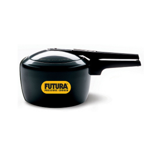 Futura Pressure Cooker, Black, Hard Anodised  - 5 Litre