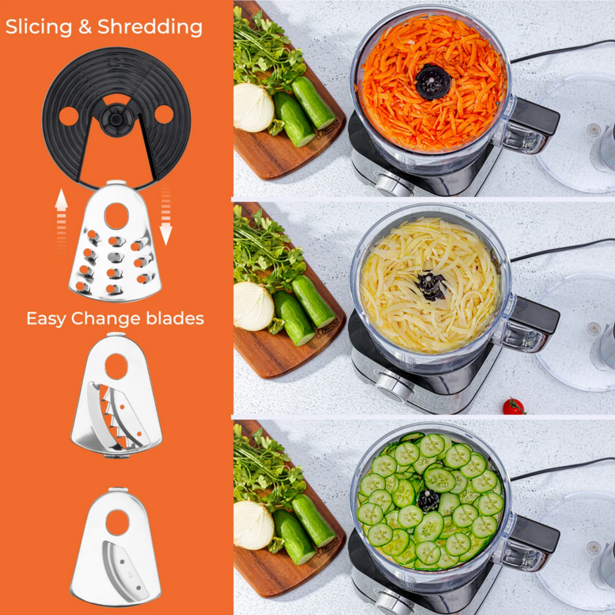 Geepas 10-In-1 Multifunctional Food Processor, Juicer, Mixer and Blender
