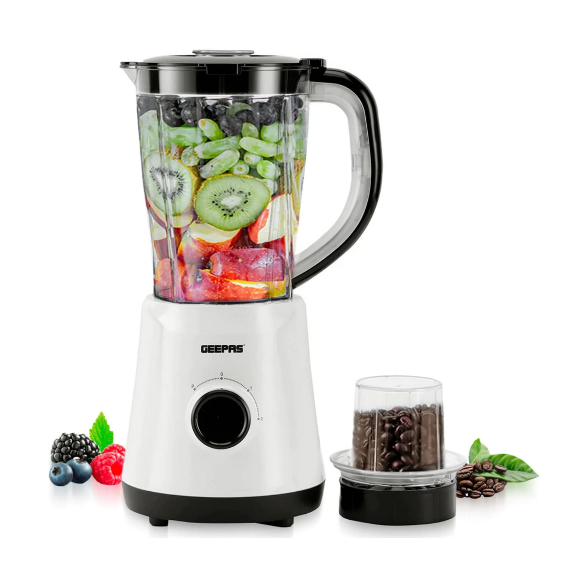 Geepas 2-Speed Black Smoothie Maker Jug Blender 500W