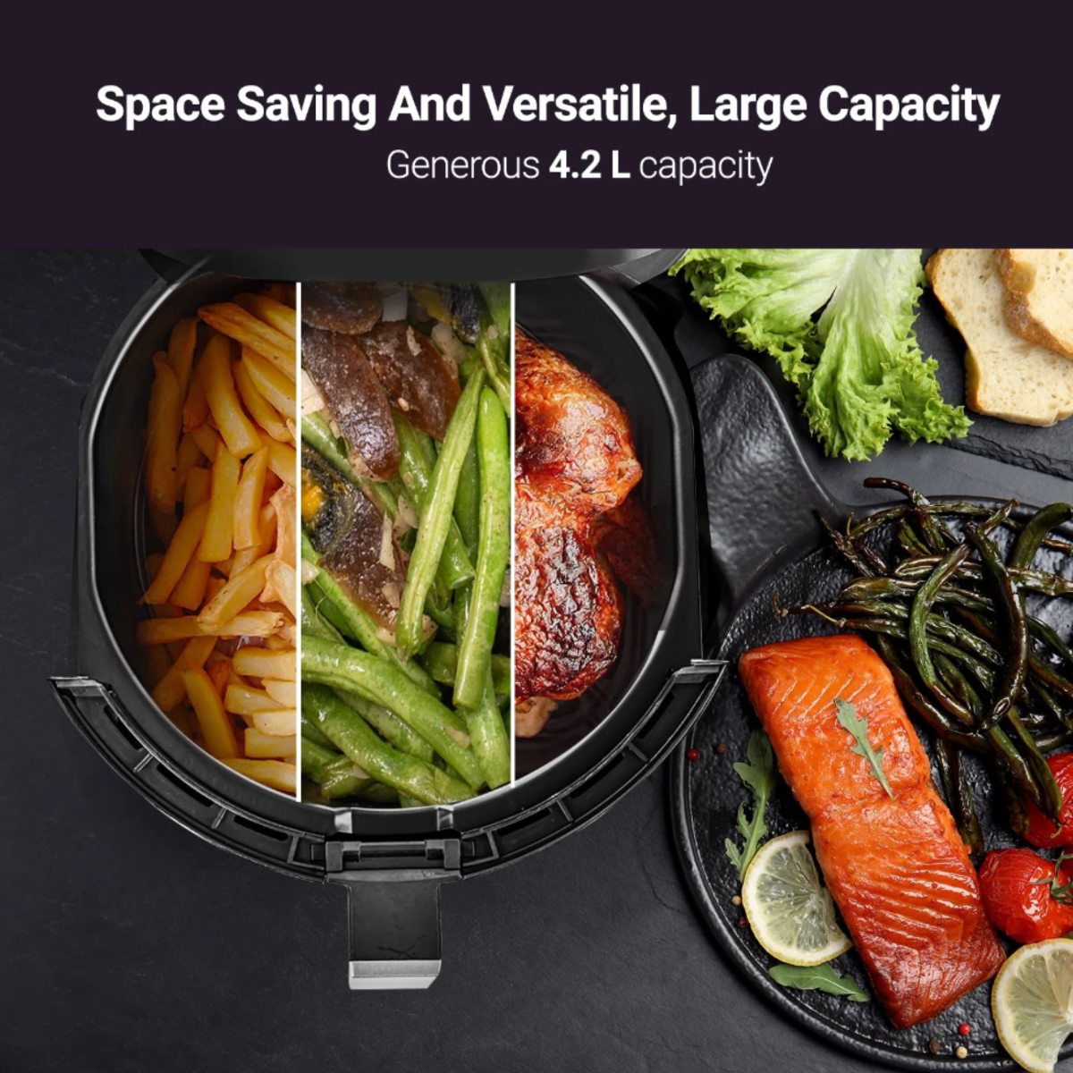 Geepas 6-In-1 Healthy Cooking Air Fryer