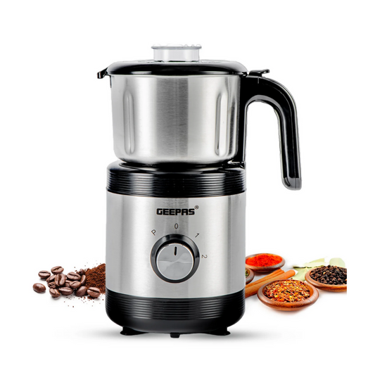 Geepas 450W Electric Wet & Dry Grinder with Stainless Steel Jar & Blades