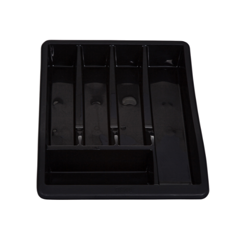 Whitefurze Cutlery Plastic Kitchen Organizers - Black