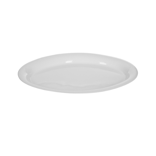 Whitefurze 42cm Oval Plastic Platter - White