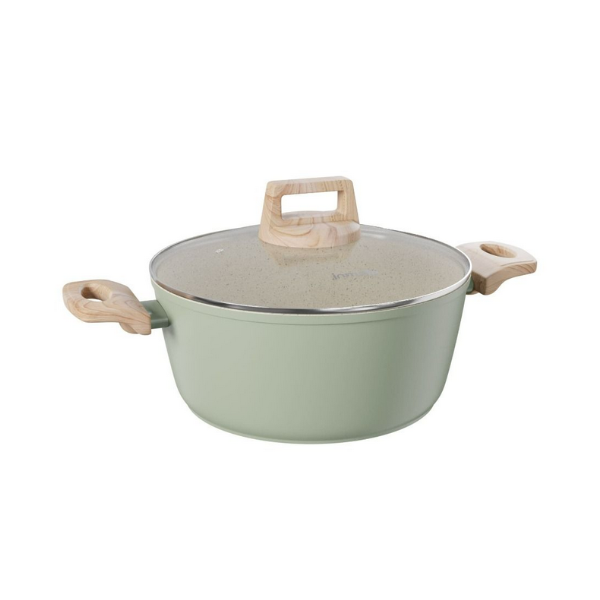 Jomafe Jade Stone Non-Stick Ceramic Casserole with Lid - 24cm