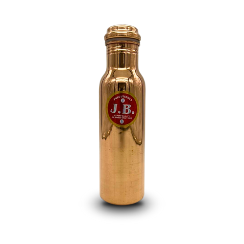 Ayurvedic Pure Copper Water Bottle - 1000ml Plain Design