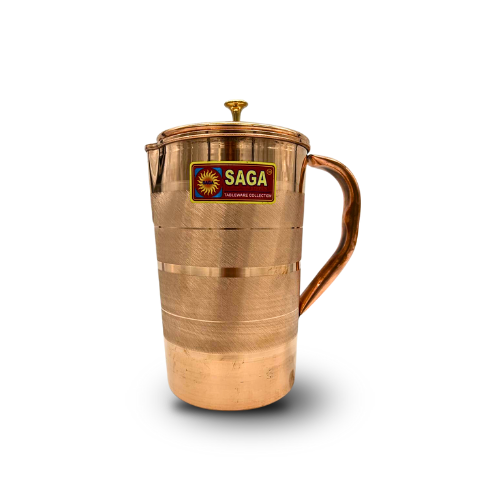 Ayurvedic Pure Copper Jug, 1.5L - Medium Size