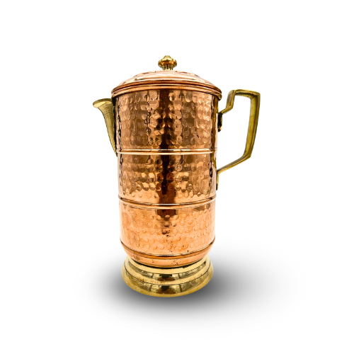 Ayurvedic Large Pure Hammered Copper Jug