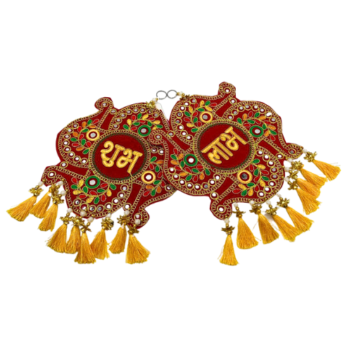 Diwali Decorations Double-Sided Toran with Shubh Labh for Home Hanging Ornament