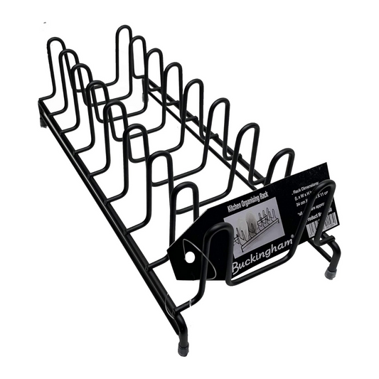 Buckingham Kitchen Organizing Tidy Rack and Space Saver, Steel, Black, 33CM